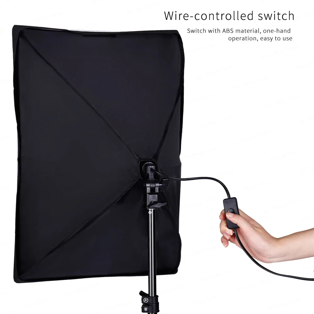 Single Holder Easy Softbox Photostudio Kit 50x70cm