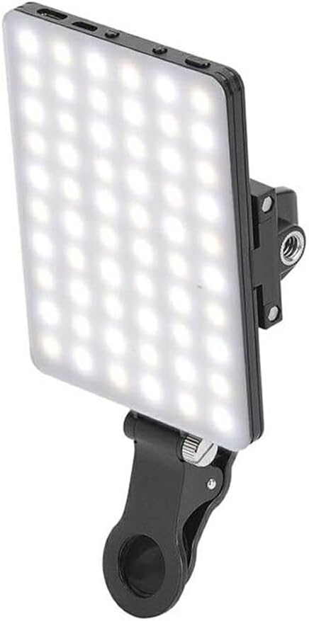 Rechargeable Dual-Clip Selfie Light (3 Modes) for Mobile & Laptop