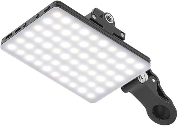 Rechargeable Dual-Clip Selfie Light (3 Modes) for Mobile & Laptop