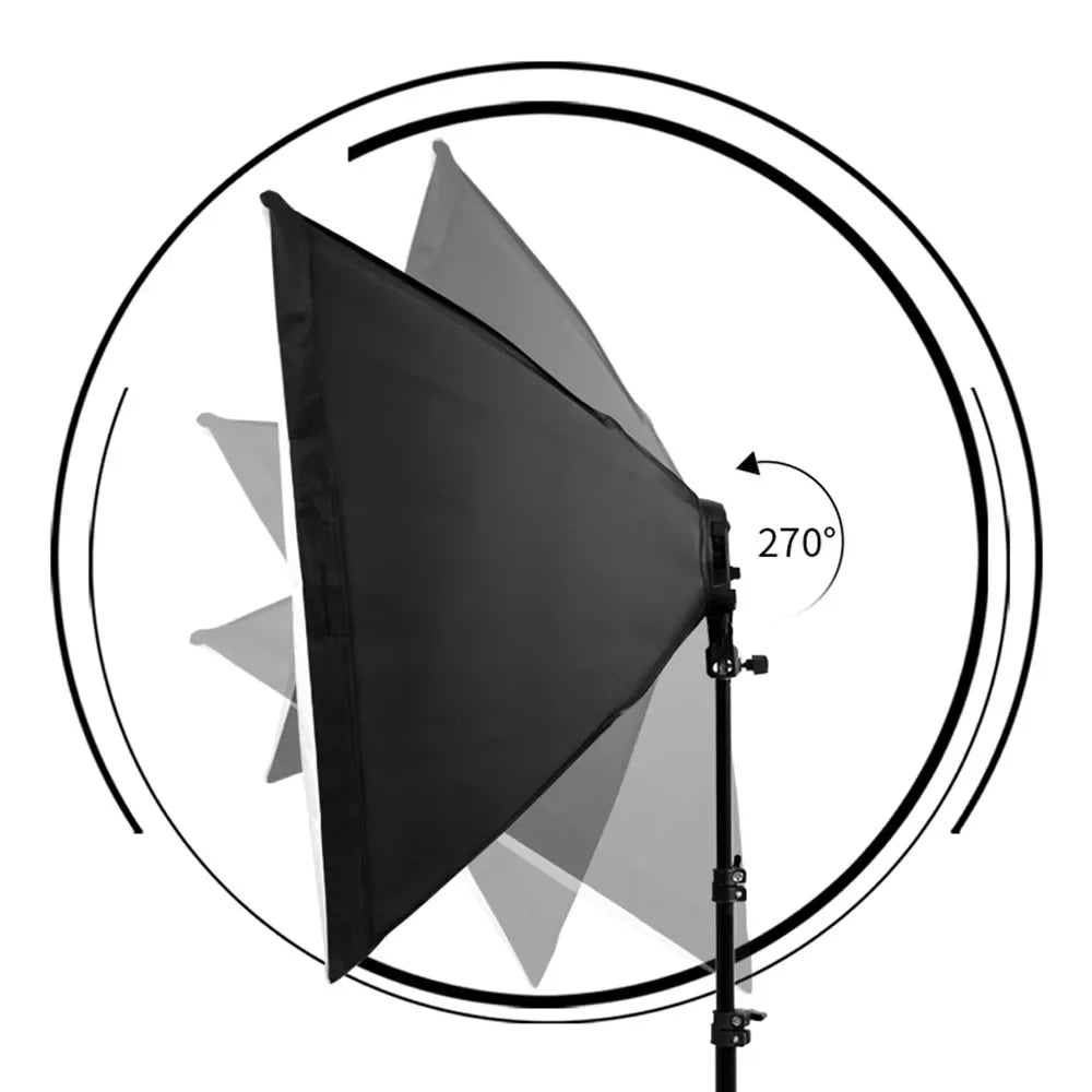 Single Holder Easy Softbox Photostudio Kit 50x70cm