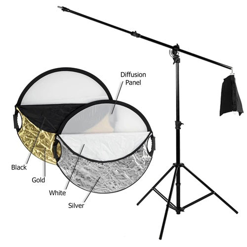 42-inch 5-in-1 Collapsible Photography Reflector Kit - Translucent, Silver, Gold, White and Black