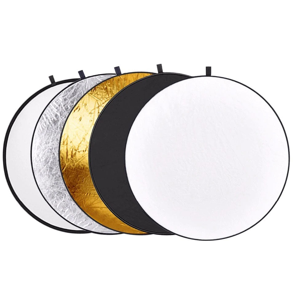 42-inch 5-in-1 Collapsible Photography Reflector Kit - Translucent, Silver, Gold, White and Black