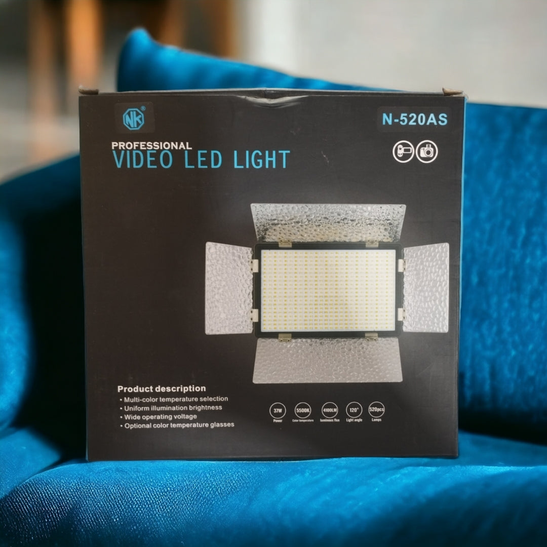 37 W Varicolor LED 520 Video Light (Battery Powered) for YouTube & Reels