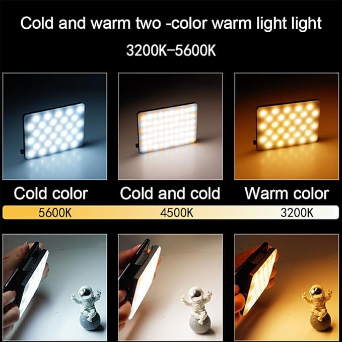 Rechargeable Dual-Clip Selfie Light (3 Modes) for Mobile & Laptop