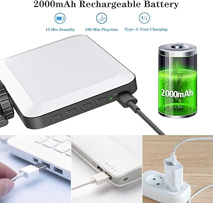 Rechargeable Dual-Clip Selfie Light (3 Modes) for Mobile & Laptop