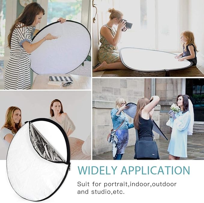 42-inch 5-in-1 Collapsible Photography Reflector Kit - Translucent, Silver, Gold, White and Black