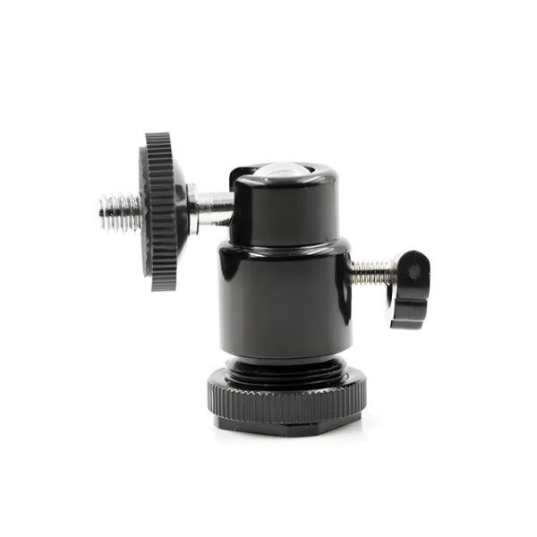 Mini Ball Head Mount for DSLR, Flash & LED Lights (360° Rotation)