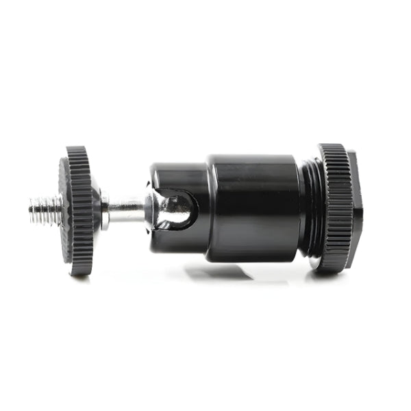 Mini Ball Head Mount for DSLR, Flash & LED Lights (360° Rotation)