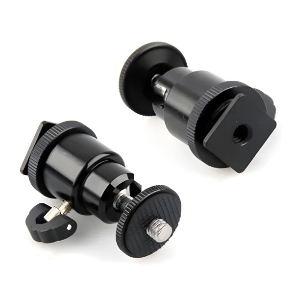 Mini Ball Head Mount for DSLR, Flash & LED Lights (360° Rotation)