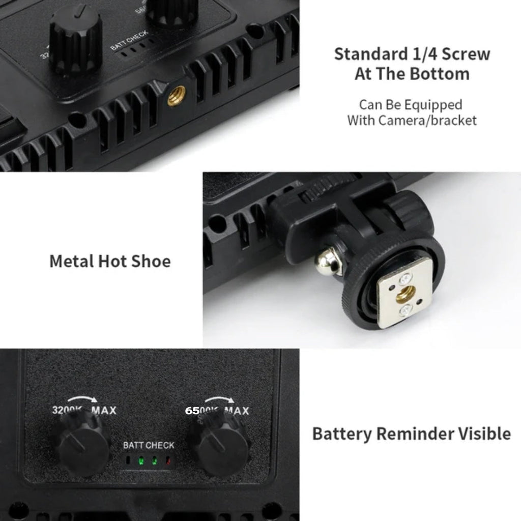37 W Varicolor LED 520 Video Light (Battery Powered) for YouTube & Reels