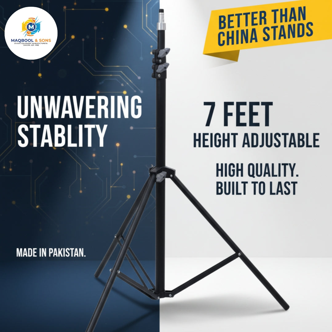 JK Professional 7-ft High Quality Tripod Light Stand for Studio And Led & Ring Lights | Maqbool & Sons