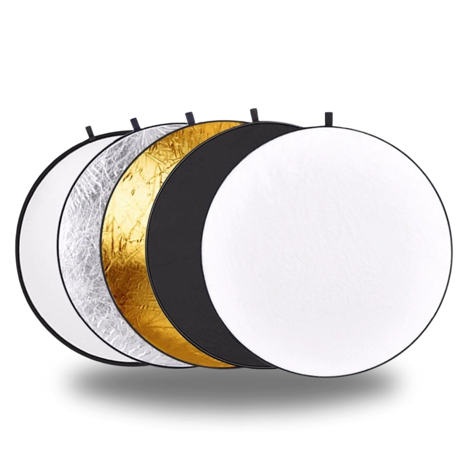 42-inch 5-in-1 Collapsible Photography Reflector Kit - Translucent, Silver, Gold, White and Black