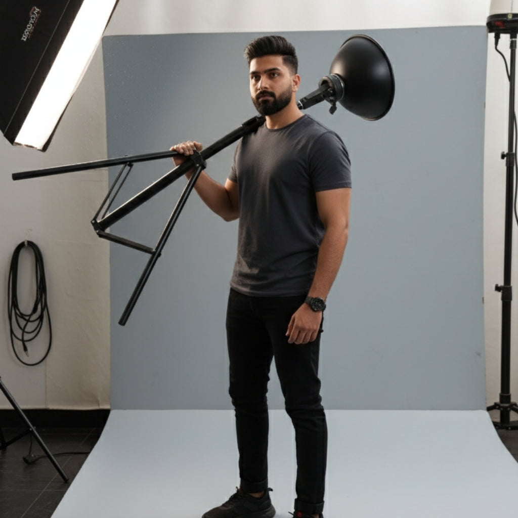 Professional Heavy-Duty Light Stand (8ft) for Strobe & Studio Flash | Maqbool & Sons