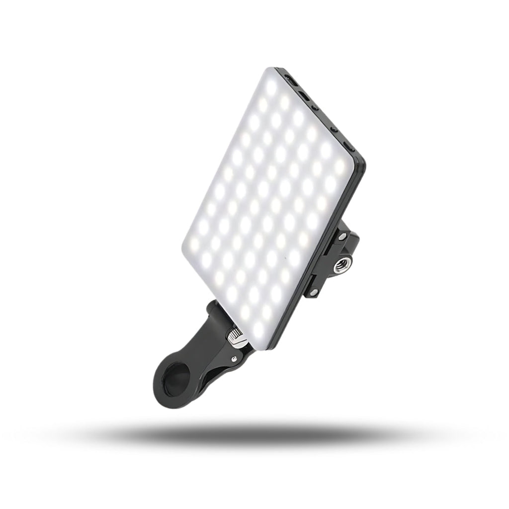 Rechargeable Dual-Clip Selfie Light (3 Modes) for Mobile & Laptop