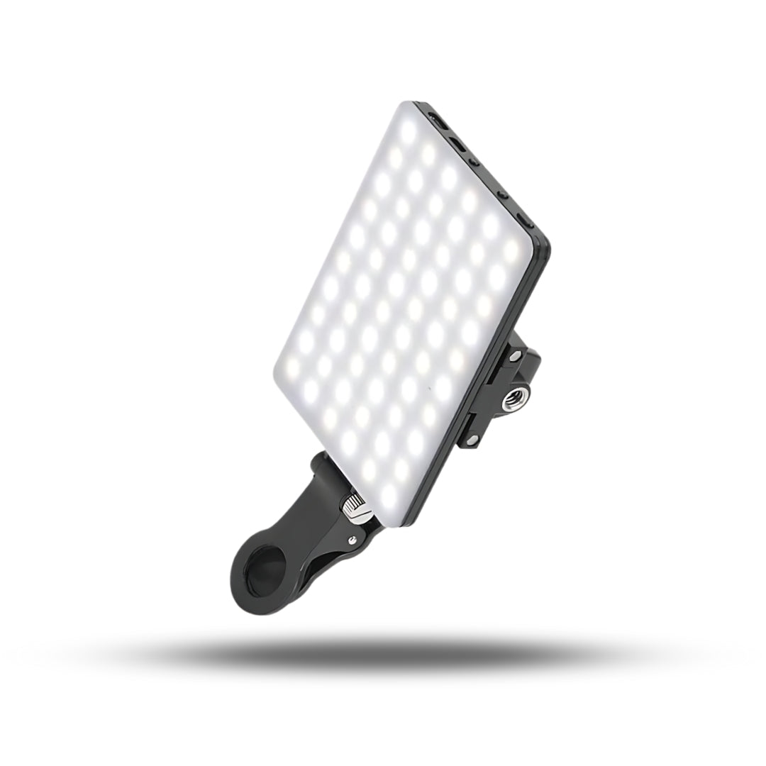 Rechargeable Dual-Clip Selfie Light (3 Modes) for Mobile & Laptop