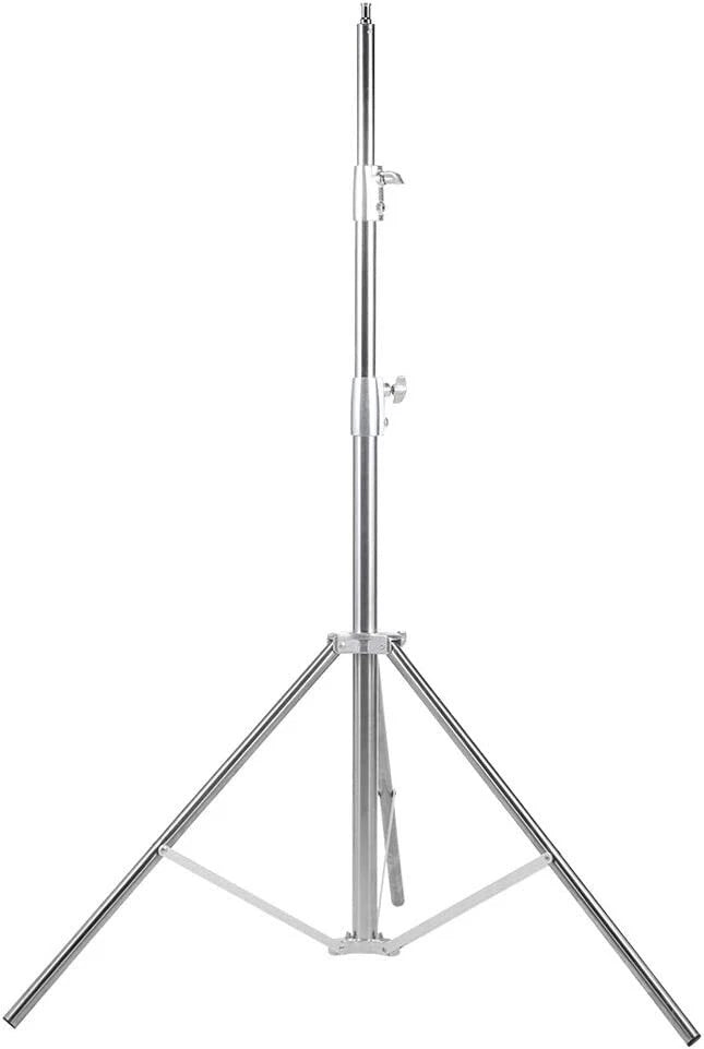 Heavy-Duty Silver Light Stand for Photography and Videography | Maqbool & Sons